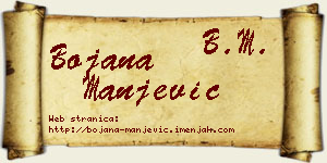 Bojana Manjević vizit kartica